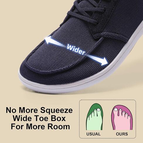 Men's Barefoot Wide Toe Box Shoes - Minimalist Barefoot Shoes with Zero Drop Sole Extra Wide Slip on Walking Shoes for Men in Saudi Arabia
