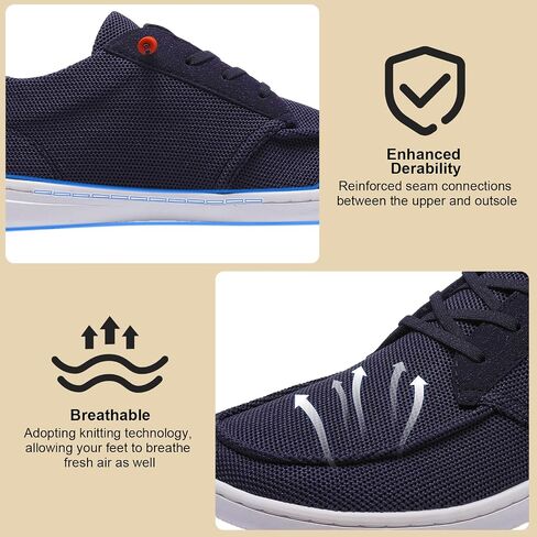 Men's Barefoot Wide Toe Box Shoes - Minimalist Barefoot Shoes with Zero Drop Sole Extra Wide Slip on Walking Shoes for Men in Saudi Arabia