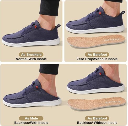 Men's Barefoot Wide Toe Box Shoes - Minimalist Barefoot Shoes with Zero Drop Sole Extra Wide Slip on Walking Shoes for Men in Saudi Arabia