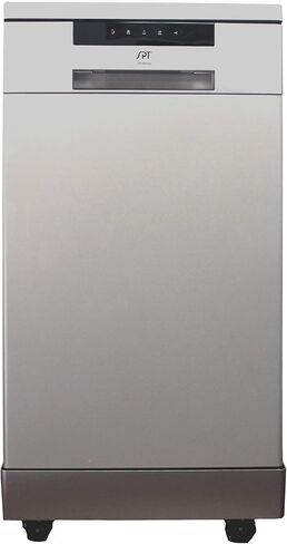 SPT SD-9263SSB 18″ Wide Portable Stainless Steel Dishwasher with ENERGY STAR, 6 Wash Programs, 8 Place Settings and Stainless Steel Tub in Saudi Arabia