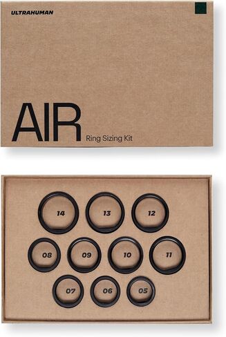 ULTRAHUMAN Ring AIR Sizing Kit with Colours - Size First Before You Buy - Choose from 10 Sizes - Sizes 5 to 14 from 5 Colour Options- Find The Perfect Ring Size - Smart Ring Sizer in Kuwait