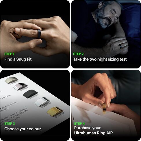 ULTRAHUMAN Ring AIR Sizing Kit with Colours - Size First Before You Buy - Choose from 10 Sizes - Sizes 5 to 14 from 5 Colour Options- Find The Perfect Ring Size - Smart Ring Sizer in Kuwait