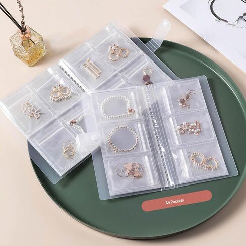 عرض منظم لحقيبة مجوهرات السفر، بكرة تخزين مجوهرات قابلة للطي مقاومة للماء من البولي فينيل كلوريد للأقراط والقلائد والخواتم والأساور ودبابيس الزينة in Kuwait