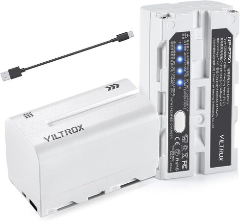 VILTROX V Mount Battery BP-V99, 99Wh Mini V-Mount Battery (14.8V 6700mAh) with D-TAP, BP, USB-A, OLED Screen, Support 45W PD USB-C Fast Charger for Camcorder, Camera, Monitor, Large Capacity, Portable in Kuwait