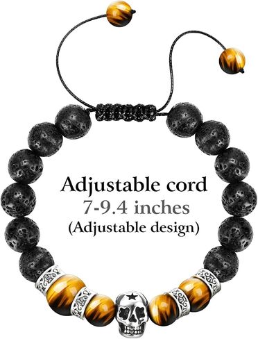 Lava Rock Bracelets for Men, Lava Rock 10mm Handmade Bead Bracelet Men Healing Protection Essential Oil Mens Bracelet Gift Bring Luck and Prosperity and Happiness in Saudi Arabia