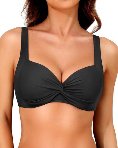 Yonique Women Underwire Bikini Top - Push Up Bathing Suit Top Padded Bra Swimsuit Top in Saudi Arabia