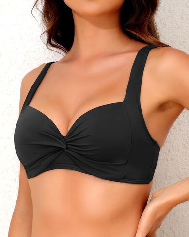 Yonique Women Underwire Bikini Top - Push Up Bathing Suit Top Padded Bra Swimsuit Top in Saudi Arabia