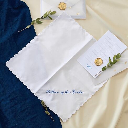 Mother of the Bride Gifts, Father of the Bride Gifts, Wedding Gifts, Wedding Handkerchief for Bride, Something Blue in Kuwait