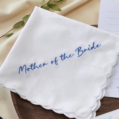Mother of the Bride Gifts, Father of the Bride Gifts, Wedding Gifts, Wedding Handkerchief for Bride, Something Blue in Kuwait