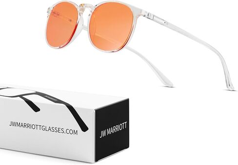 JW MARRIOTT Spring Hinges Blue Light Blocking Glasses for Women/Men, Fake Eyeglasses Square Fashion Retro Vintage Frame, Anti UV Ray Computer Gaming Glasses with Clear Lens (Light Black) in Saudi Arabia