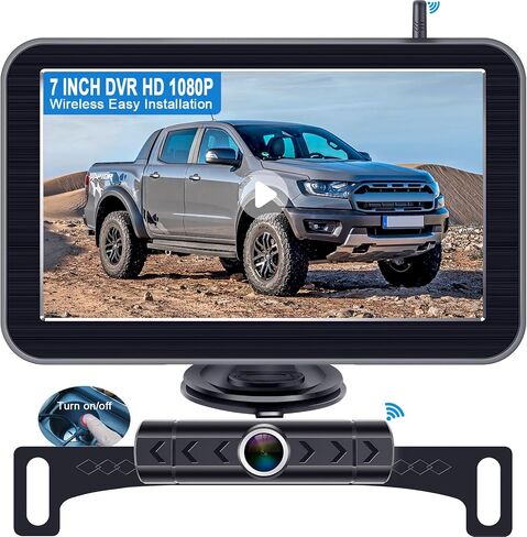 LeeKooLuu Wireless Backup Camera 5 Inch Rear View Monitor Kit HD 1080P Bluetooth Reverse Cameras for Truck Car Van Camper Two Channels Waterproof Night Vision DIY Parking Guide Lines LK2 in Saudi Arabia