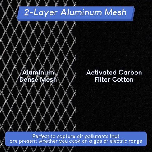 Wadoy BPS1FA36 Range Hood Filter 11-3/4" X 17-1/4" X 3/8", 2 Pack Aluminum Mesh Grease Range Hood Filter with Blue Protective Film (𝐂𝐚𝐧 𝐛𝐞 𝐭𝐨𝐫𝐧 𝐨𝐟𝐟) Compatible with Broan Nutone 99010300E in Saudi Arabia