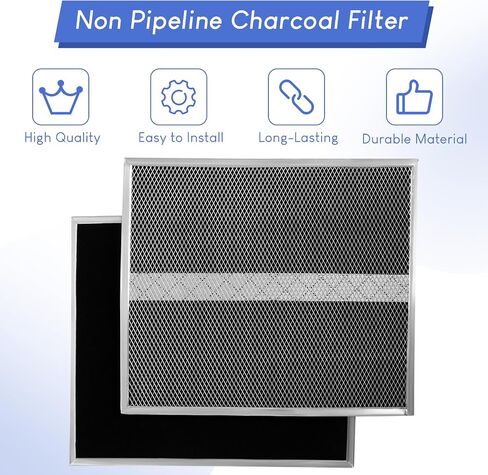 Wadoy BPS1FA36 Range Hood Filter 11-3/4" X 17-1/4" X 3/8", 2 Pack Aluminum Mesh Grease Range Hood Filter with Blue Protective Film (𝐂𝐚𝐧 𝐛𝐞 𝐭𝐨𝐫𝐧 𝐨𝐟𝐟) Compatible with Broan Nutone 99010300E in Saudi Arabia