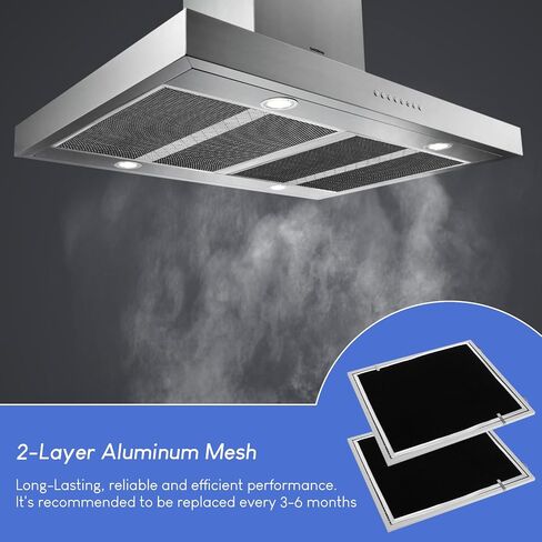 Wadoy BPS1FA36 Range Hood Filter 11-3/4" X 17-1/4" X 3/8", 2 Pack Aluminum Mesh Grease Range Hood Filter with Blue Protective Film (𝐂𝐚𝐧 𝐛𝐞 𝐭𝐨𝐫𝐧 𝐨𝐟𝐟) Compatible with Broan Nutone 99010300E in Saudi Arabia