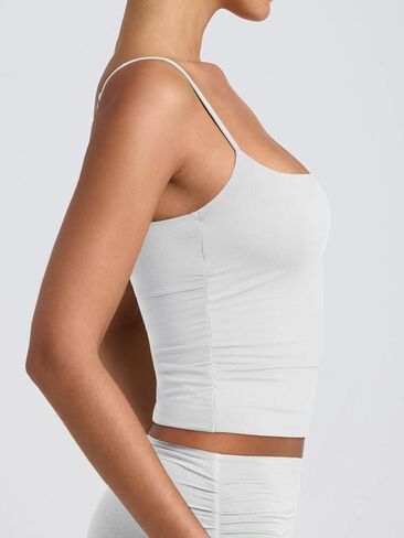 PINKMSTYLE Women's Basic Double Lined Scoop Neck Tank Tops Adjustable Cami Tank Summer Sleeveless Tops in Saudi Arabia