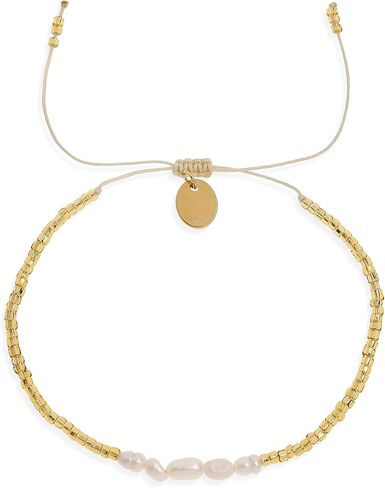 Gold Ball Beads String Bracelets for Women, Charm Handmade Adjustable Boho Braided Rope Friendship Bracelet Summer Beach Jewelry Gift in Kuwait