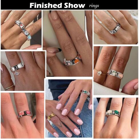 papasgix مجموعة سوار سحر إيطالي ذهبي وفضي مع سوار بداية، سحر متنوع وأدوات فتح، 9 مم وحدات أساور إيطالية ساحرة مصنوعة يدويًا قلادة هدايا مجوهرات (ذهبي أبيض) in Kuwait