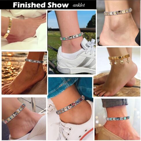 مجموعة سوار papasgix الإيطالي الساحر من الذهب والفضة مع سوار بداية، وسحر متنوع وأدوات فتح، وروابط أساور إيطالية معيارية مقاس 9 مم، هدايا مجوهرات مصنوعة يدويًا (أخضر فضي) in Kuwait