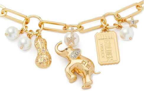 Kate Spade New York Womens Statement Charm Necklace Clear/Gold One Size in Saudi Arabia