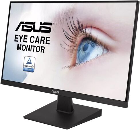 شاشة كمبيوتر ASUS 23.8 بوصة عالية الدقة بالكامل، 1080 بكسل، HDMI، VGA، العناية بالعين، زاوية عرض واسعة 178 درجة - VA249HE، أسود in Kuwait