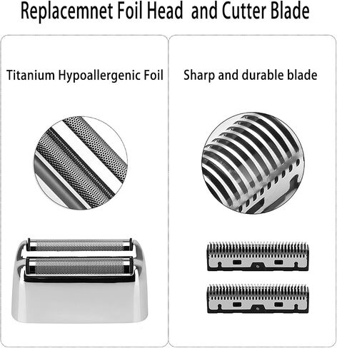 لمجموعة قواطع رقائق الحلاقة من Babyliss، شفرة قطع الرقائق المعدنية البديلة الاحترافية من Kaynway لـ BaBylissPRO Barberology ماكينة حلاقة معدنية مزدوجة الرقائق FX - تتضمن 2 رقاقة معدنية، 2 شفرة، 1 غطاء قاطع in Kuwait