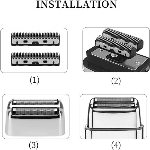 لمجموعة قواطع رقائق الحلاقة من Babyliss، شفرة قطع الرقائق المعدنية البديلة الاحترافية من Kaynway لـ BaBylissPRO Barberology ماكينة حلاقة معدنية مزدوجة الرقائق FX - تتضمن 2 رقاقة معدنية، 2 شفرة، 1 غطاء قاطع in Kuwait