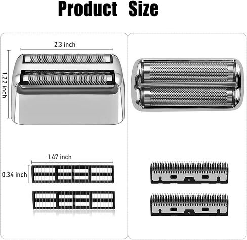 لمجموعة قواطع رقائق الحلاقة من Babyliss، شفرة قطع الرقائق المعدنية البديلة الاحترافية من Kaynway لـ BaBylissPRO Barberology ماكينة حلاقة معدنية مزدوجة الرقائق FX - تتضمن 2 رقاقة معدنية، 2 شفرة، 1 غطاء قاطع in Kuwait