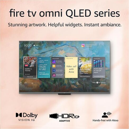 Amazon Fire TV 50" Omni QLED Series 4K UHD smart TV, Dolby Vision IQ, Fire TV Ambient Experience, local dimming, hands-free with Alexa in Kuwait