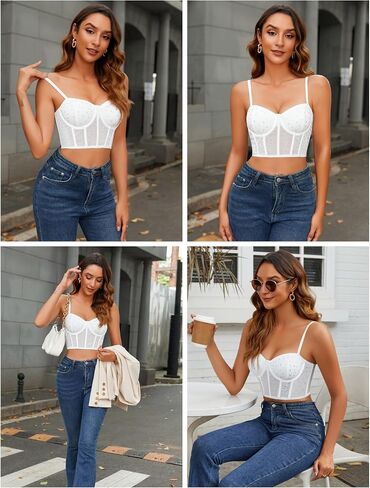Avidlove Corset Tops For Women Push Up Bustier lingerie Y2K Sexy Going Out Party Club Top in Saudi Arabia