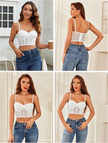 Avidlove Corset Tops For Women Push Up Bustier lingerie Y2K Sexy Going Out Party Club Top in Saudi Arabia