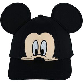 Disney Youth Mickey Peeking Ear Hat, Black