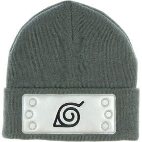 Naruto Shippuden Collection Leaf Village Headband Costume Beanie Skull Cap Silver