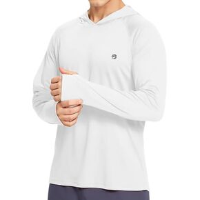 Mens Dry-Fit UPF 50+ Sun Shirt Hooded, Fishing Shirts for Men Long Sleeve, SPF Shirts for Men, Men's Rash Guard Shirts