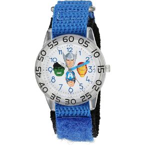 Marvel Kids' Plastic Time Teacher Analog Quartz Nylon Strap Watch
