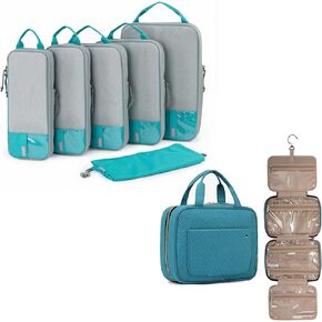 BAGSMART Packing Cubes With Toiletry Bag