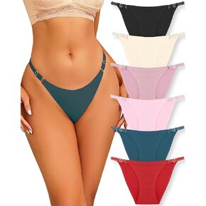 ملابس داخلية ROSYCORAL قابلة للتعديل بدون خياطة للنساء، سراويل بيكيني مثيرة بدون عرض عالية القطع، 6 قطع S-XL in Kuwait