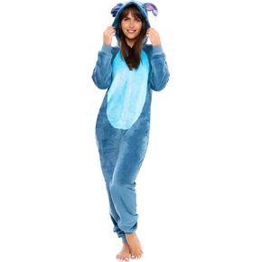Disney Lilo And Stitch Onesie For Women I Lilo And Stitch Costume Women I Fleece Womens Stitch PJs