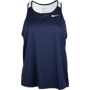 Nike Womens Breathe Race Day Singlet Top Navy/White Size Large