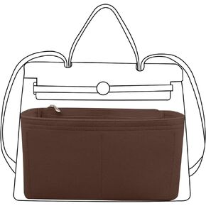 Lckaey Purse Organizer for hermes herbag 31 insert bags women herbag insert bag organizer Felt insert Y093black-26.5