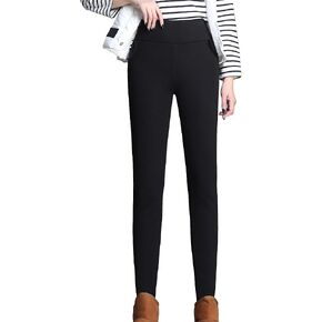 Hixiaohe Women's Casual Sherpa Fleece Lined Warm Leggings Thicken Heavy Jogger Pants