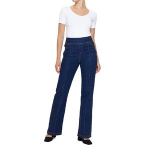 HUE Women's Fashion Jeggings-Cropped Flare, Straight, Bootcut, Wide Denim Leggings