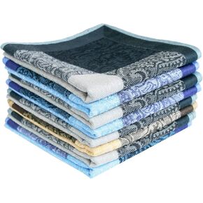 Mens Soft Cotton Handkerchiefs Paisley Assorted Hankies Gift Set