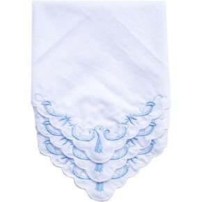 MZLIU Wedding Handkerchief Something Blue for Bride Wedding Gifts Hankies
