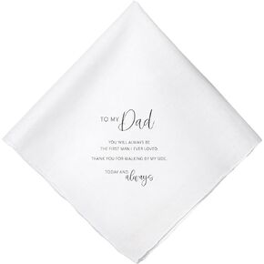 Lillian Rose Dad Wedding Day Keepsake Hankie, One Size, White