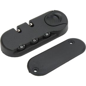 Luggage Lock Luggage Lock 3 Digits Zinc Alloy Lock Catch Plastic Frosted Appearance Black Suitcase Password Security Lock for Travel
