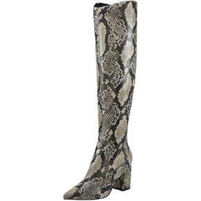 Marc Fisher Womens Retie 2 Over-The-Knee Boots Black 9.5 Medium (B,M) Black Multi Synthetic Snake