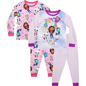 Dreamworks GABBY'S DOLLHOUSE vPyjamas 2 Pack | مجموعة بيجامة بناتي | عبوة من قطعتين بيجامة للبنات