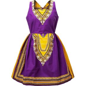 SHENBOLEN Woman African Print Dress Dashiki Traditional Dress Party Dresses