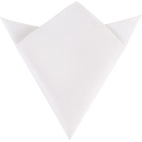 SILK White Pocket Square | Wedding Handkerchief Hanky for Men | PREMIUM Silk Pocket Squares for Men