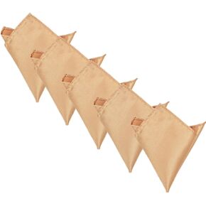 5-Pack Set Men's Solid Color Pocket Square Handkerchief - Diff Colors
